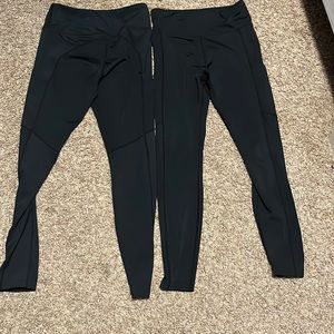 Two pair of black leggings